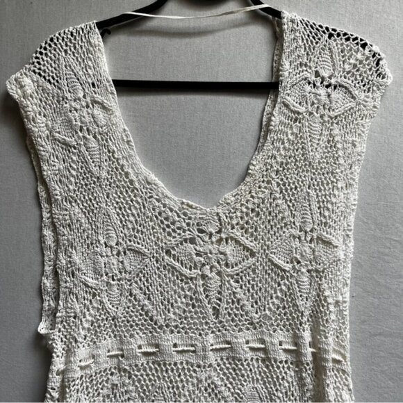 Oysho Elegant Crochet Knit Dress Sz L - Picture 7 of 13